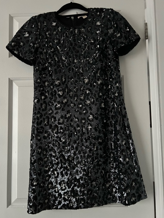 MICHAEL Michael Kors Dresses & Skirts - MICHAEL Michael Kors Black Sequin Leopard Mini Dress